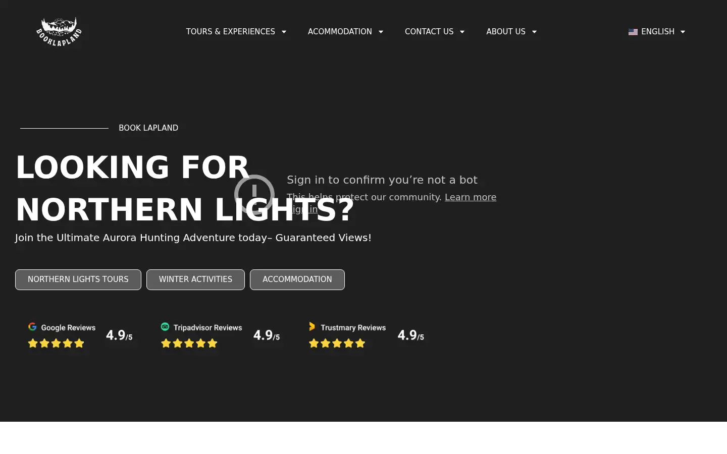 Screenshot of booklapland.fi