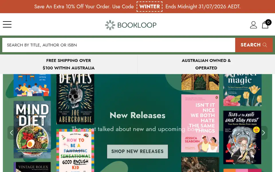 Screenshot of bookloop.com.au