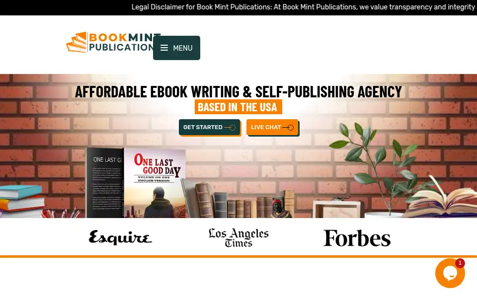 Screenshot of bookmintpublications.com