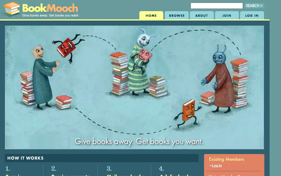 Screenshot of bookmooch.com
