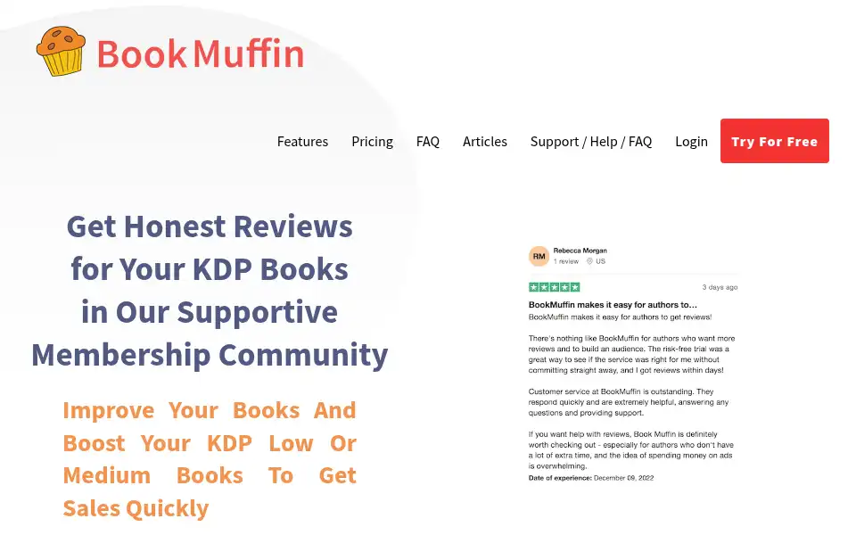 Screenshot of bookmuffin.com