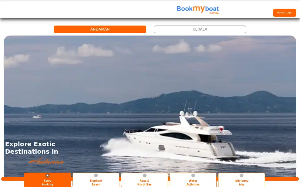 Screenshot of bookmyboat.com