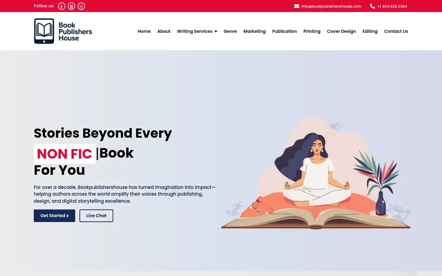 Screenshot of bookpublishershouse.com