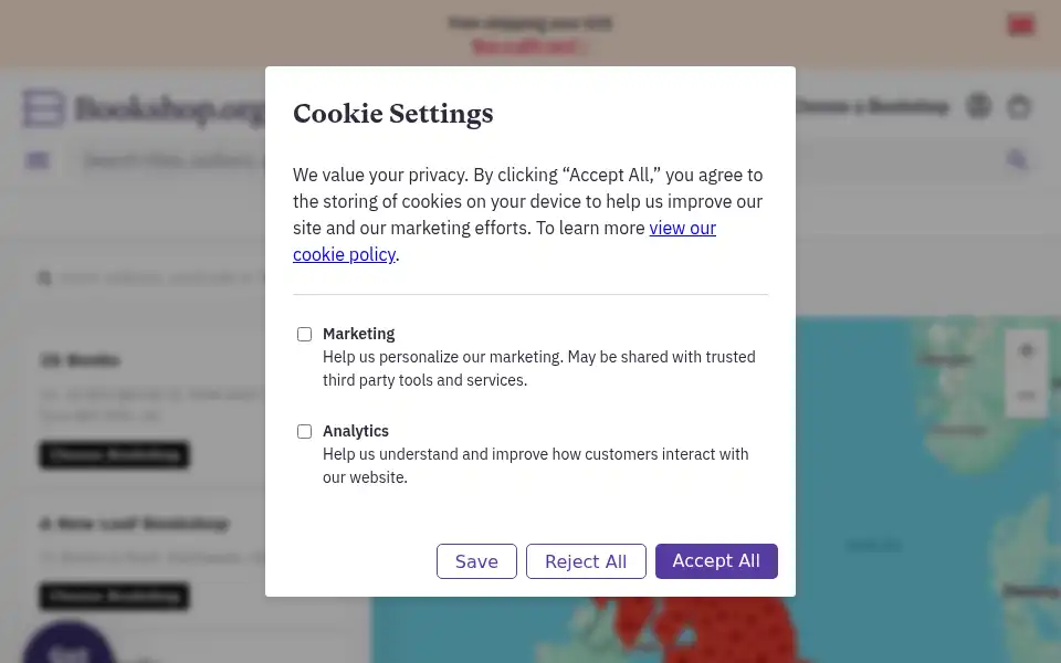 Screenshot of bookshop-online.com