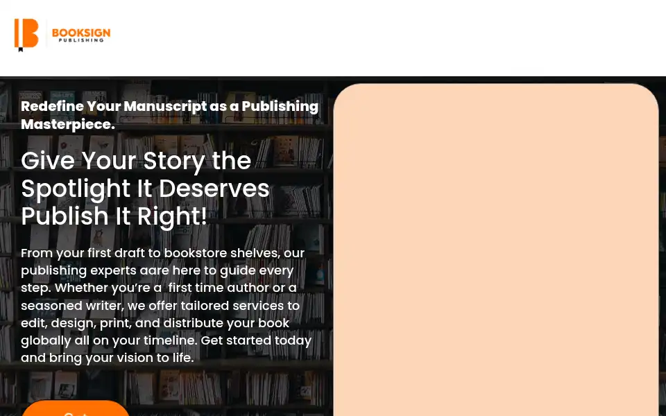 Screenshot of booksignpublishing.com