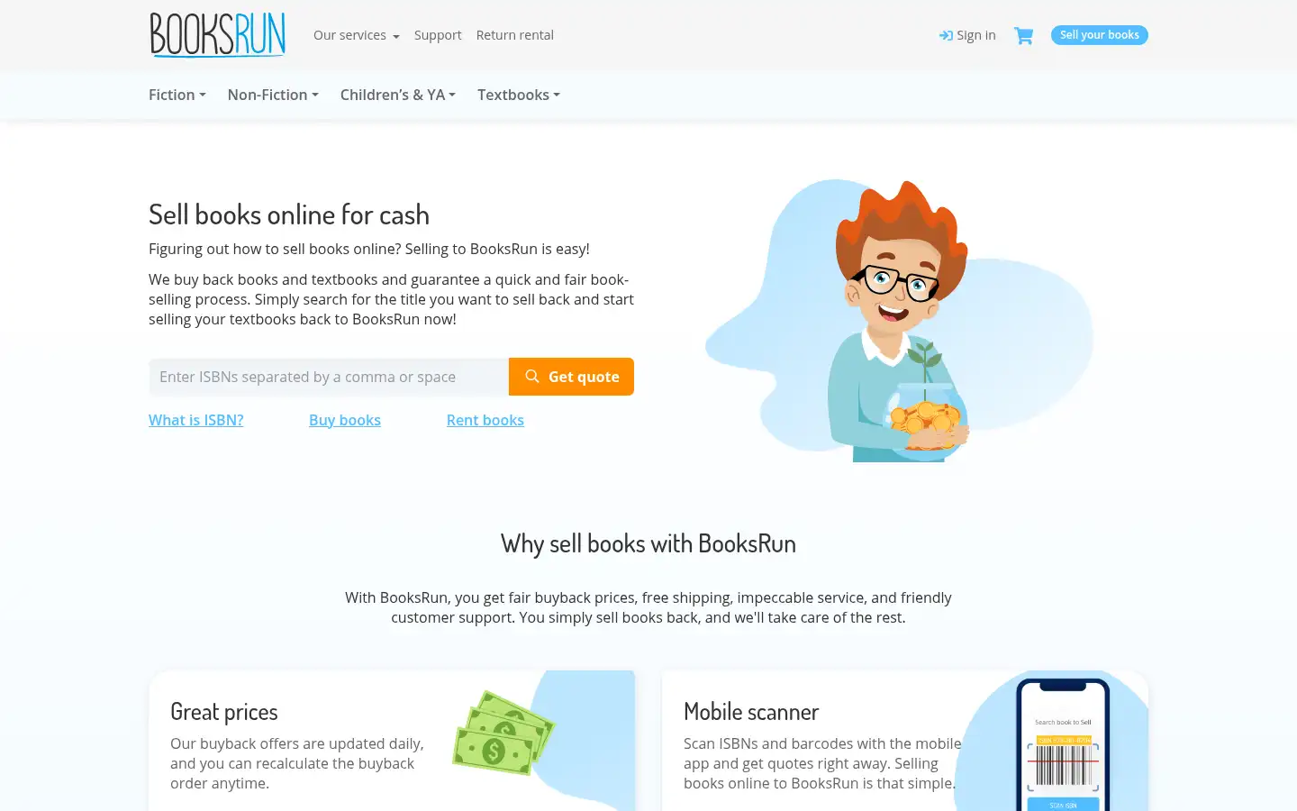 Screenshot of booksrun.com