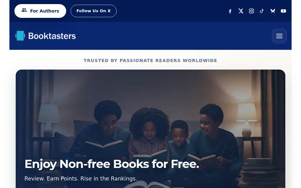 Screenshot of booktasters.net