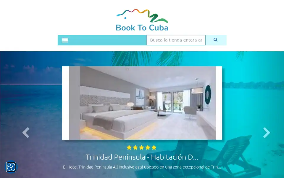 Screenshot of booktocuba.com
