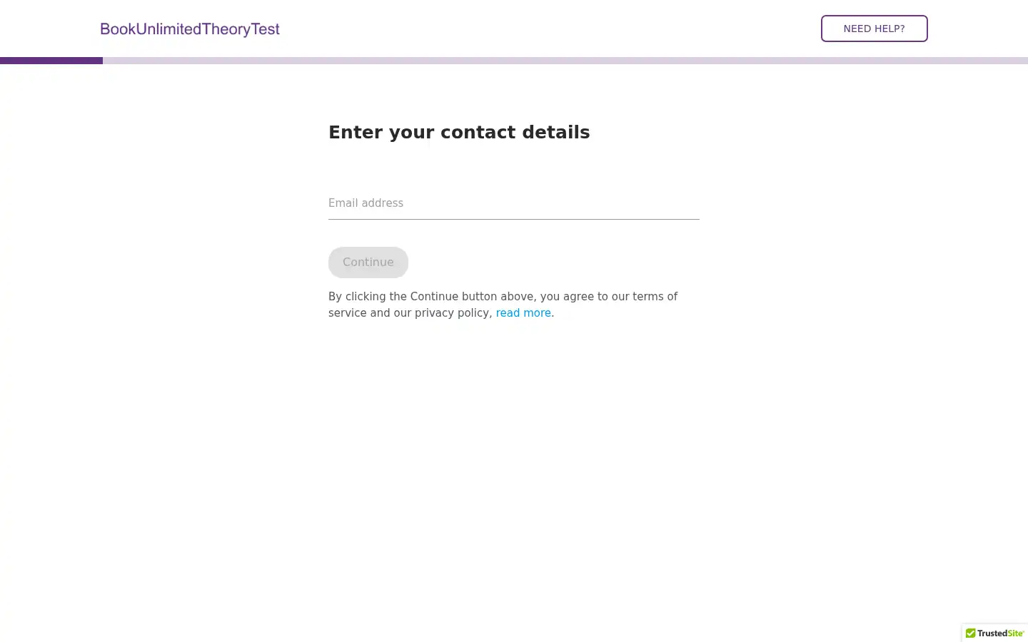Screenshot of bookunlimitedtheorytest.co.uk