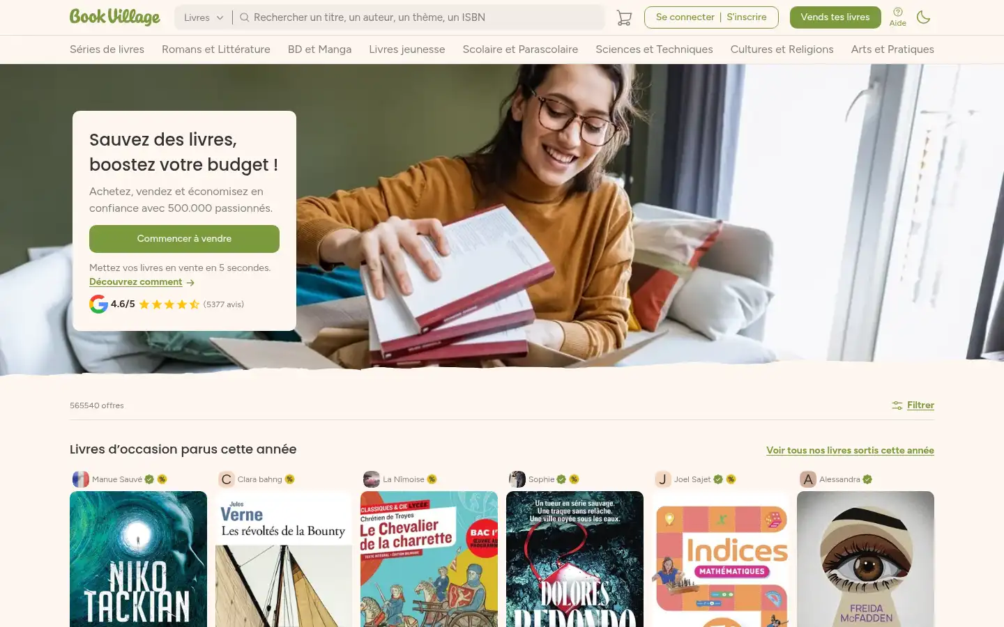 Screenshot of bookvillage.app