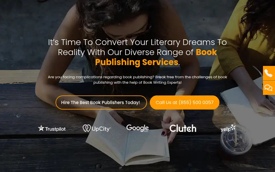 Screenshot of bookwritingexperts.com