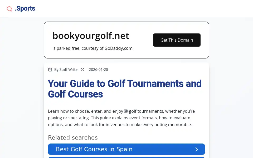 Screenshot of bookyourgolf.net