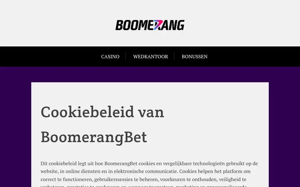 Screenshot of boomerang-betplay.net