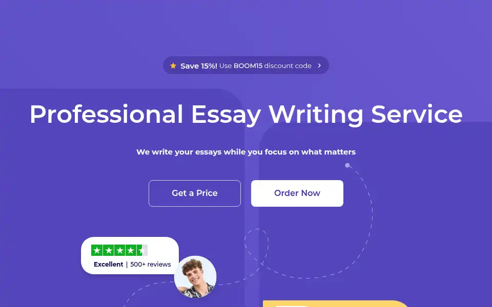 Screenshot of boomessays.com