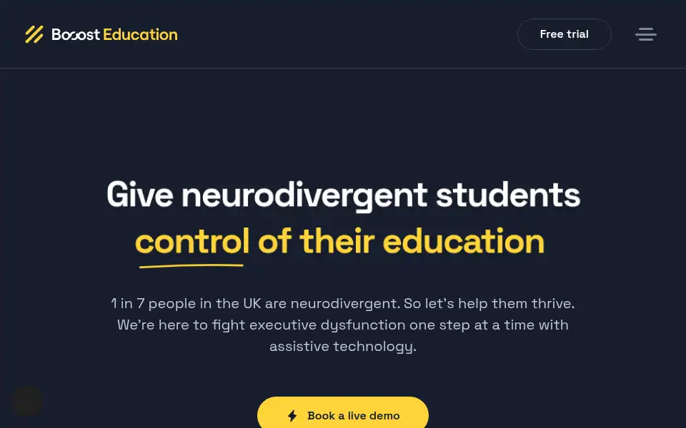 Screenshot of booosteducation.com