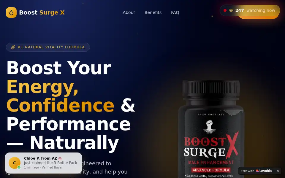 Screenshot of boost-surgex.lovable.app