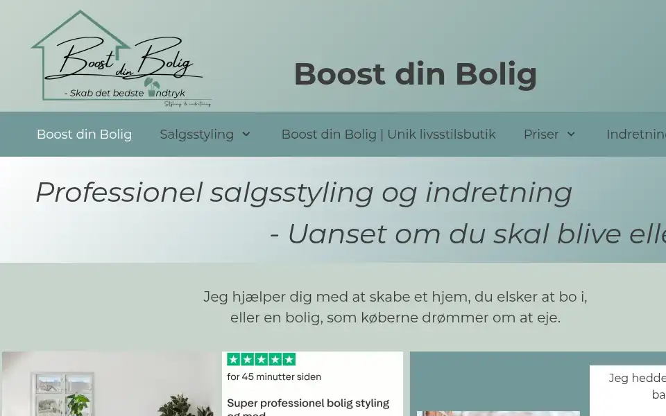 Screenshot of boostdinbolig.dk