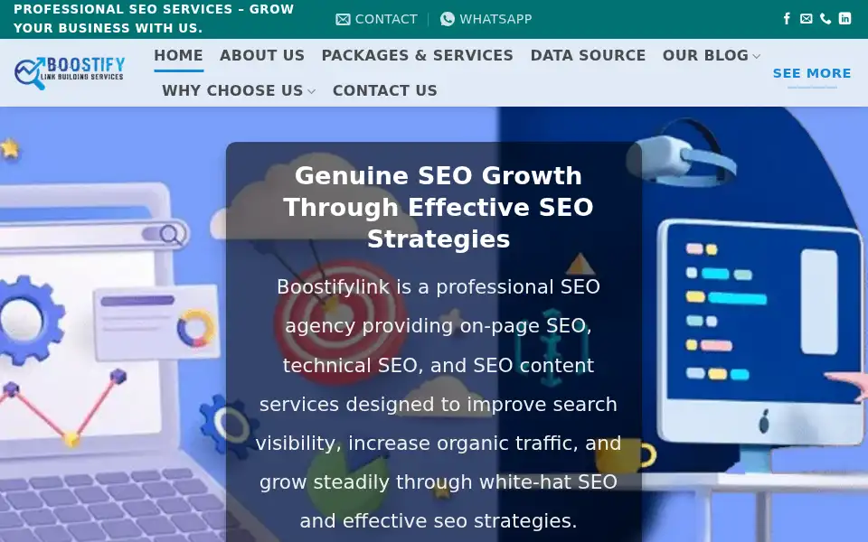 Screenshot of boostifylink.com