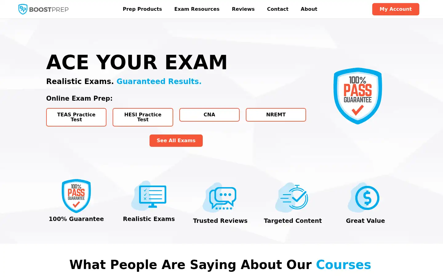 Screenshot of boostprep.com