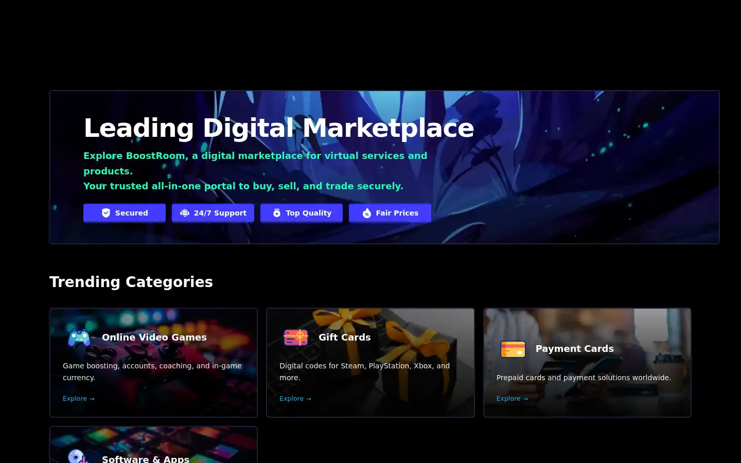 Screenshot of boostroom.com