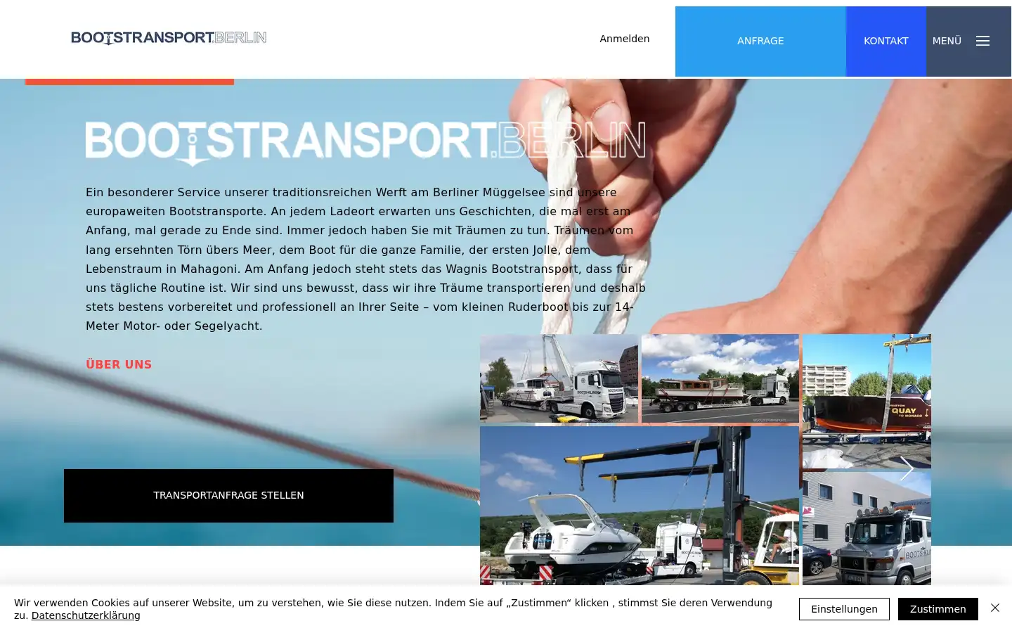 Screenshot of bootstransport-berlin.de