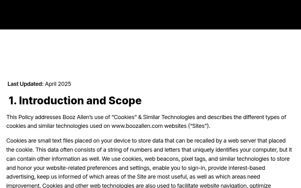 Screenshot of boozallen.com