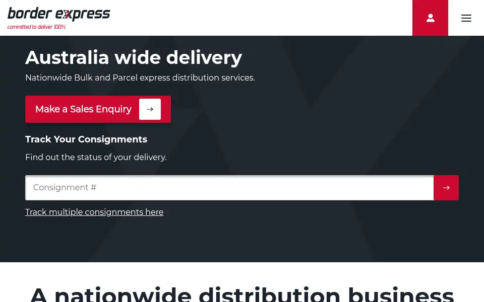 Screenshot of borderexpress.com.au