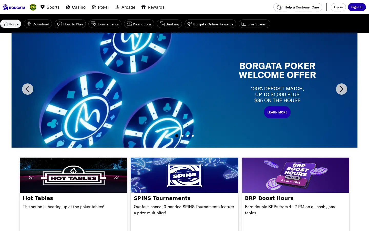 Screenshot of borgataonline.com