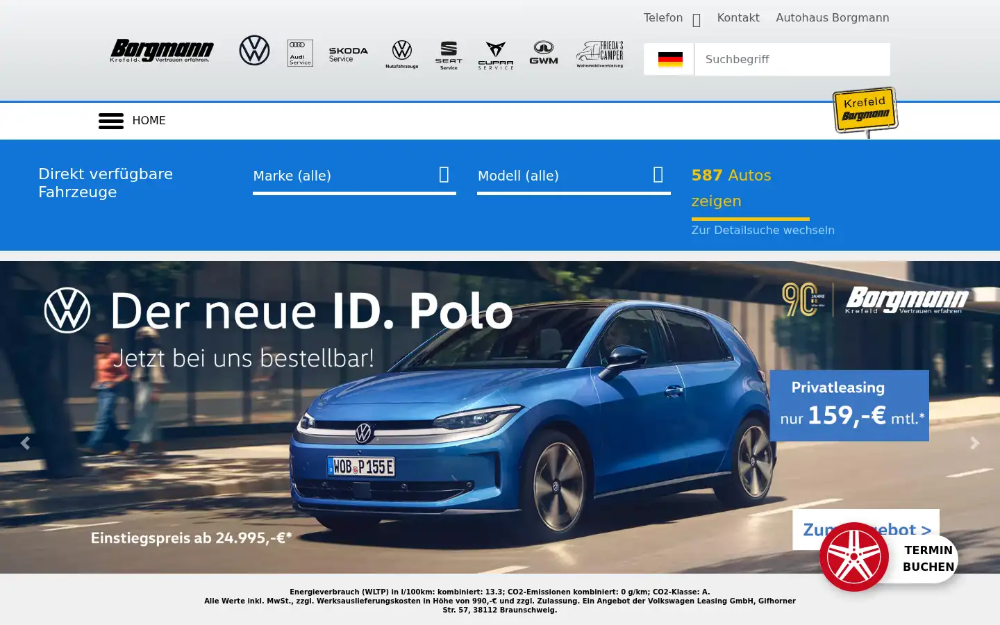 Screenshot of borgmann-krefeld.de