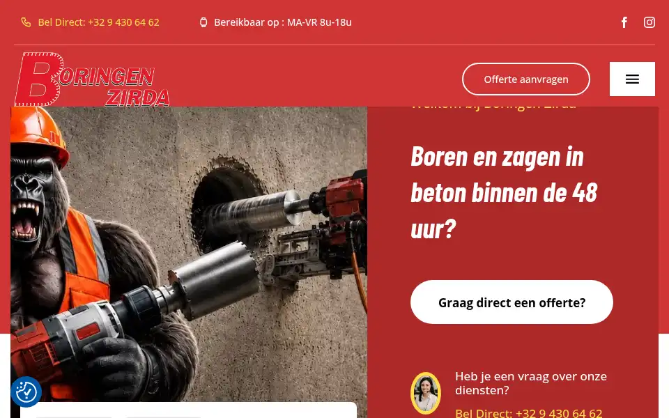 Screenshot of boringenzirda.be