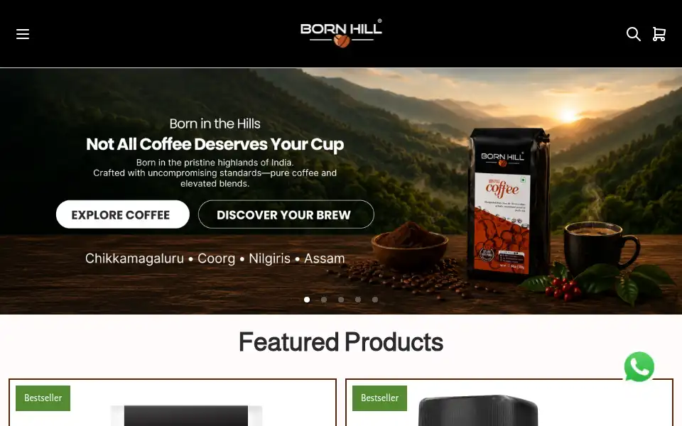 Screenshot of bornhill.in