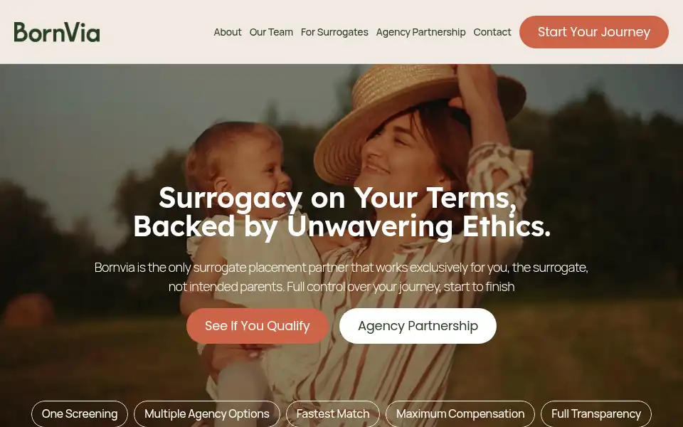 Screenshot of bornvia.com