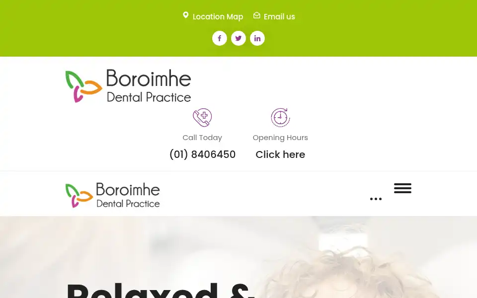 Screenshot of boroimhedentalpractice.ie