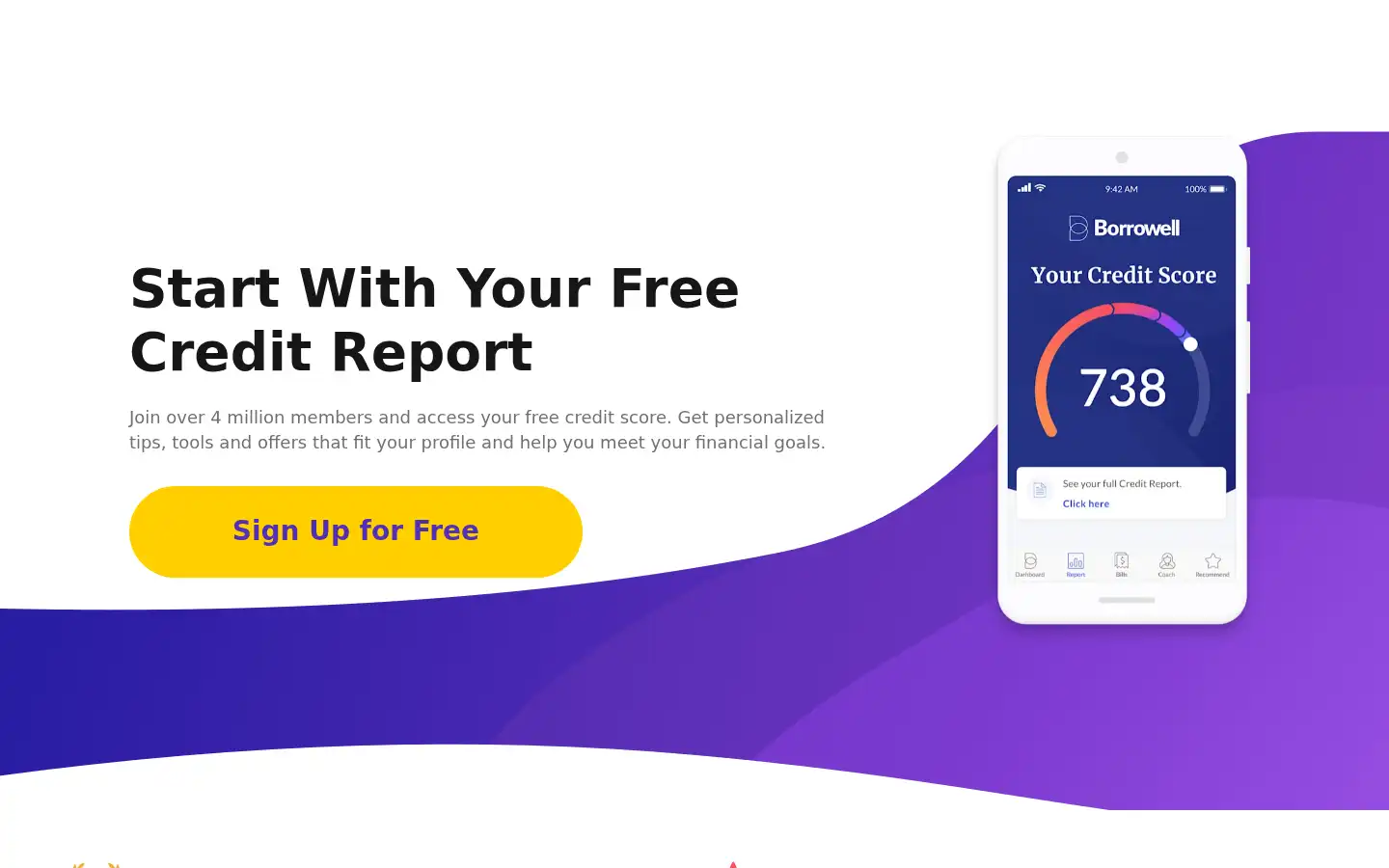 Screenshot of borrowell.com
