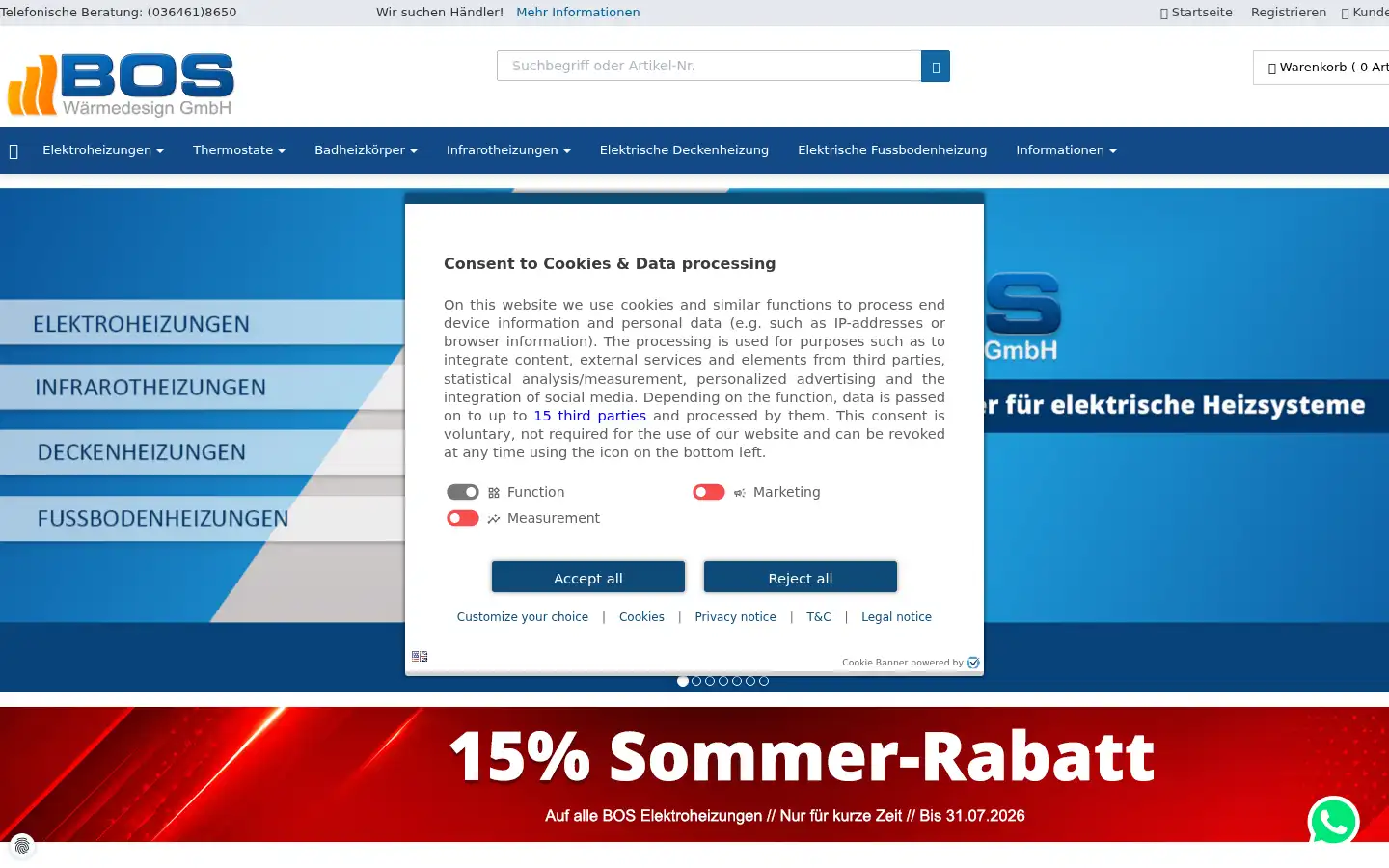 Screenshot of bos-waermedesign.de