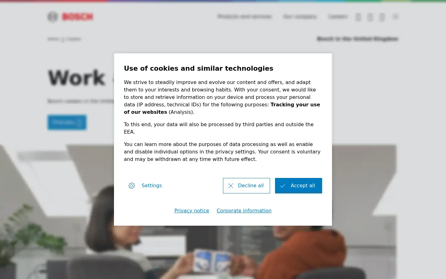 Screenshot of bosch.co.uk