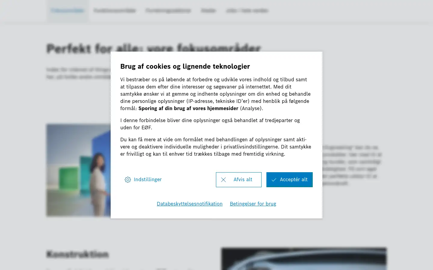 Screenshot of bosch.dk