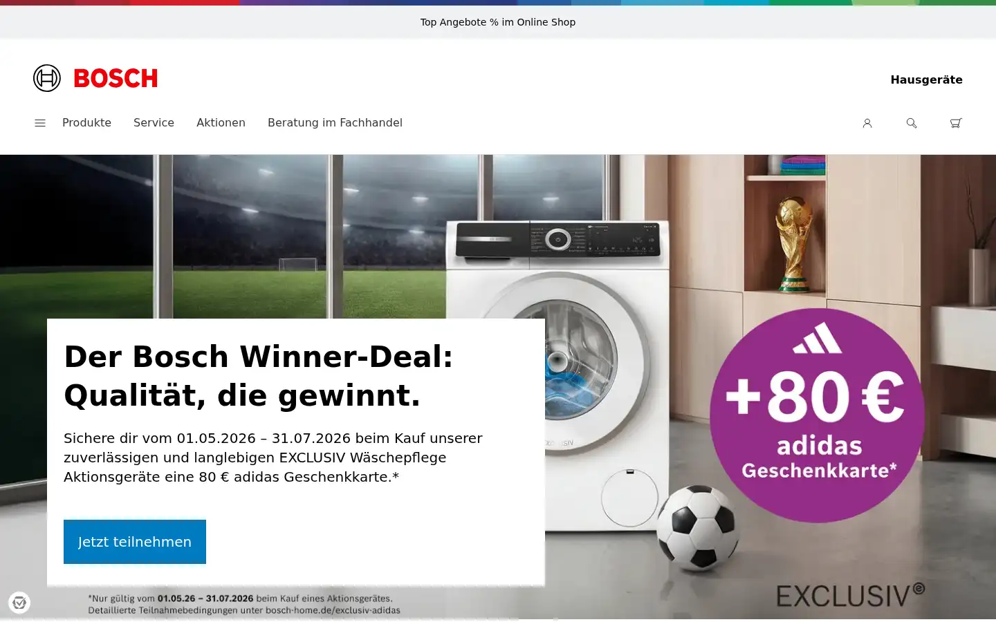 Screenshot of bosch-home.de