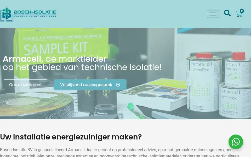 Screenshot of bosch-isolatie.nl