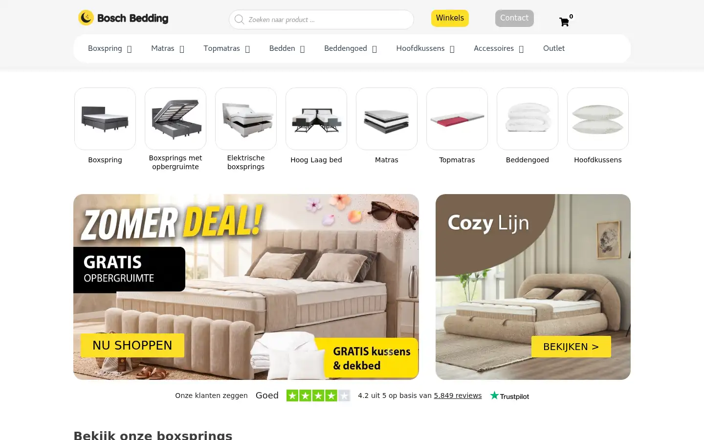 Screenshot of boschbedding.nl