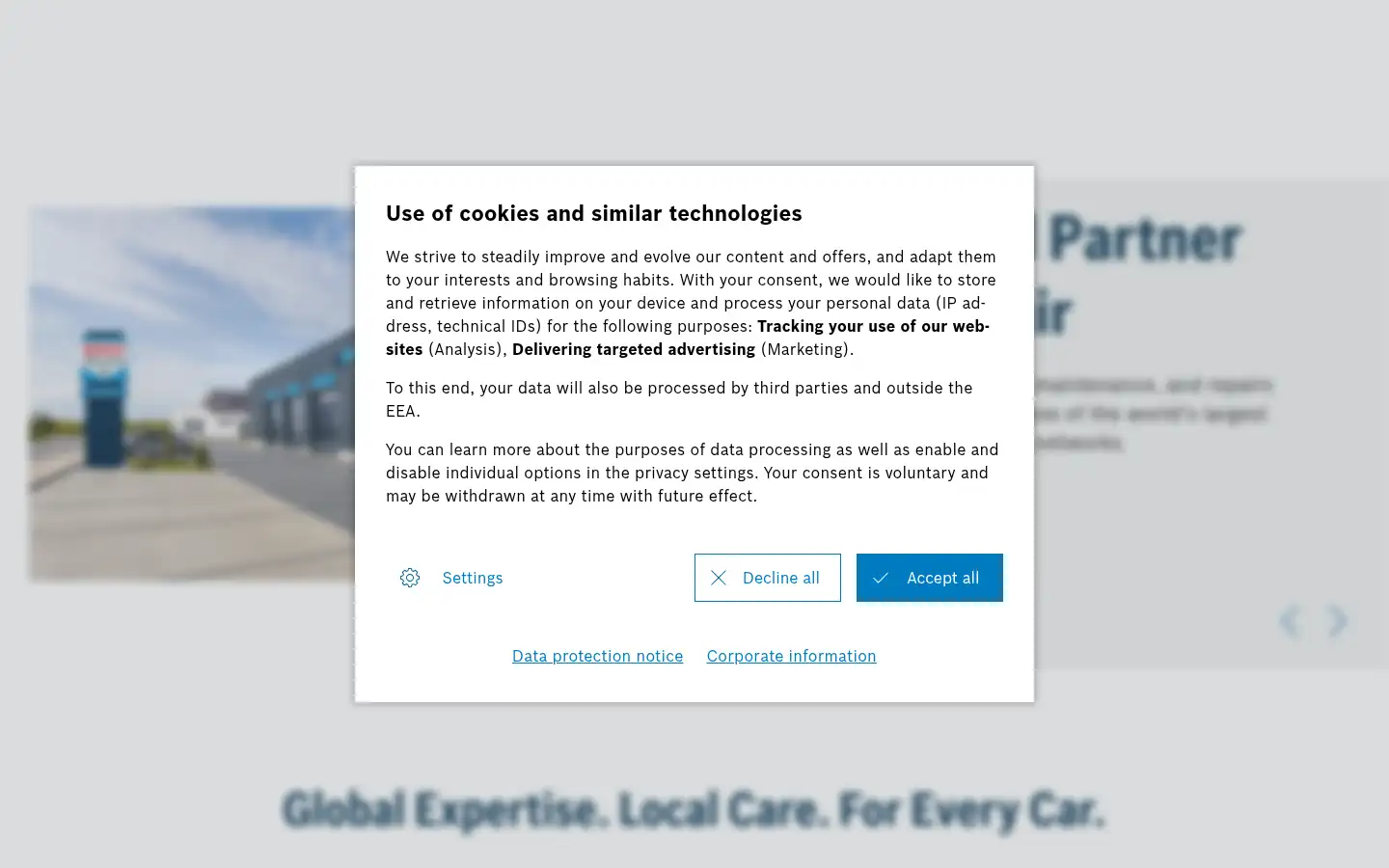 Screenshot of boschcarservice.com