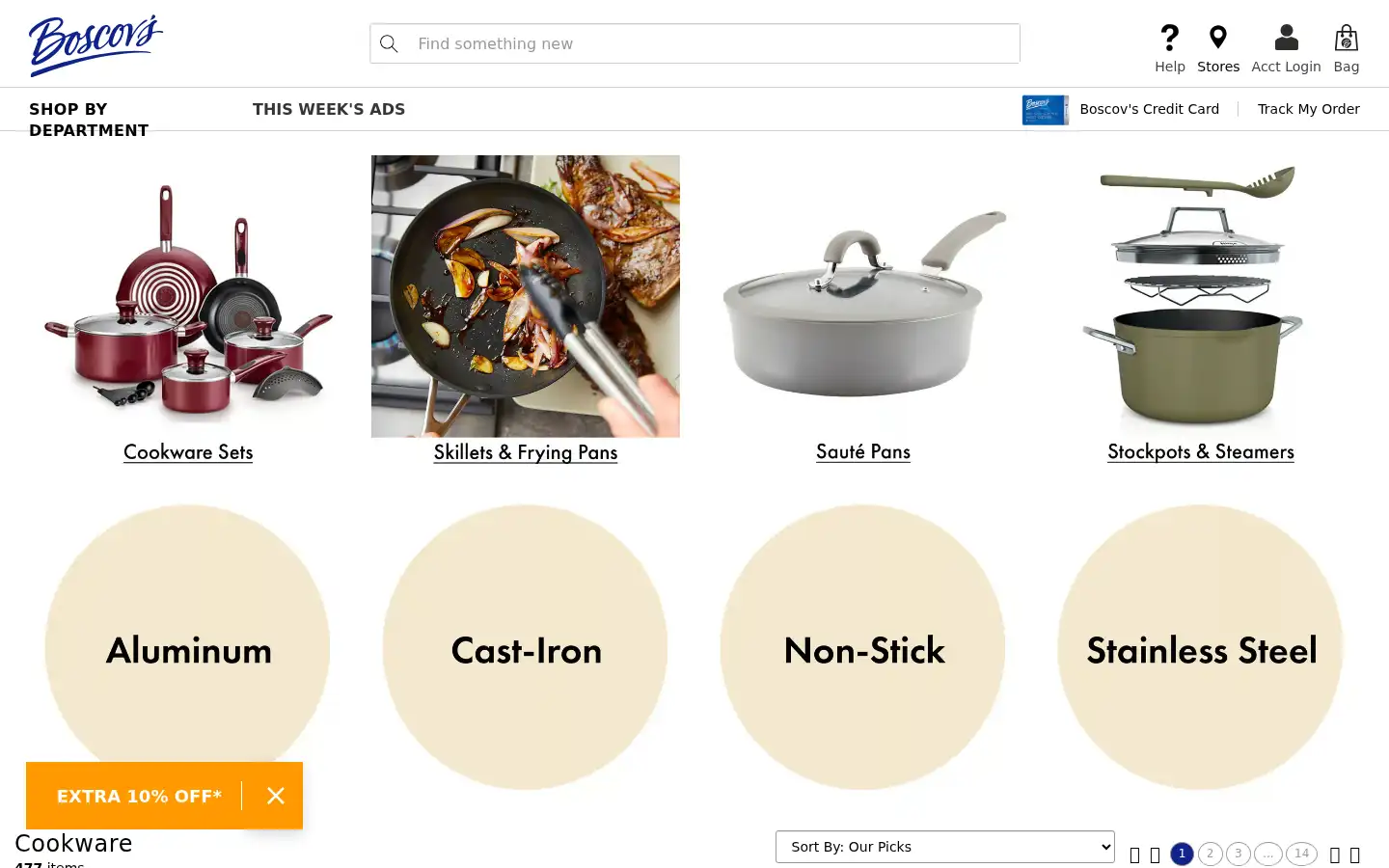 Screenshot of boscovs.com