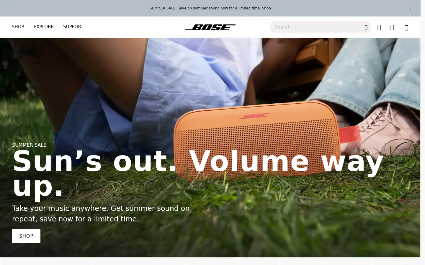 Screenshot of bose.co.uk