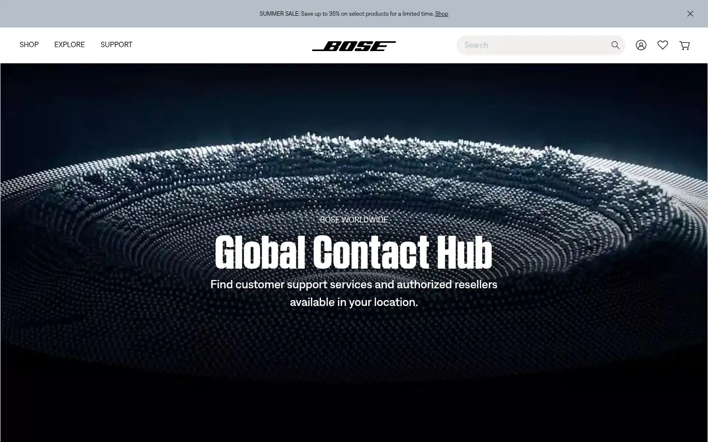 Screenshot of bose.dk