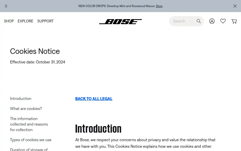 Screenshot of bose.lu