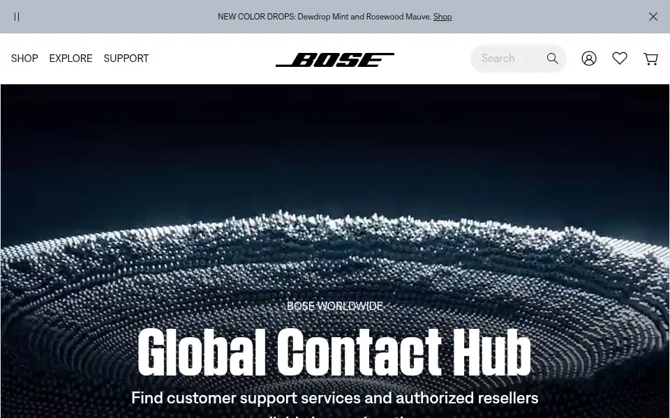 Screenshot of bose.se