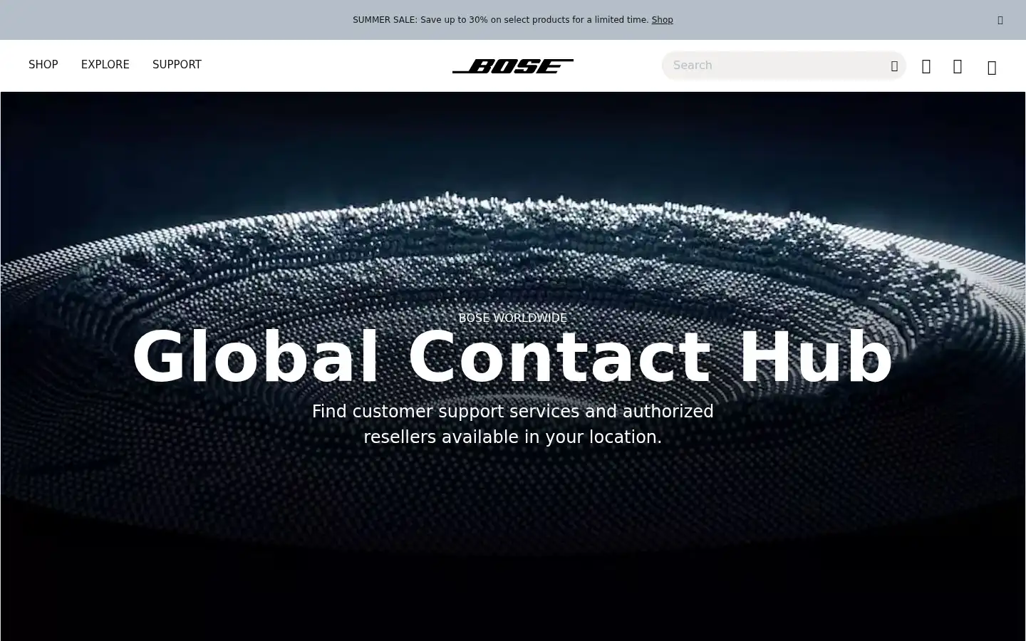 Screenshot of bosebelgium.be