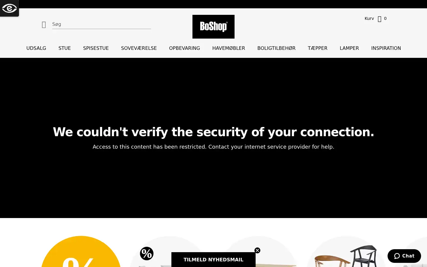 Screenshot of boshop.dk