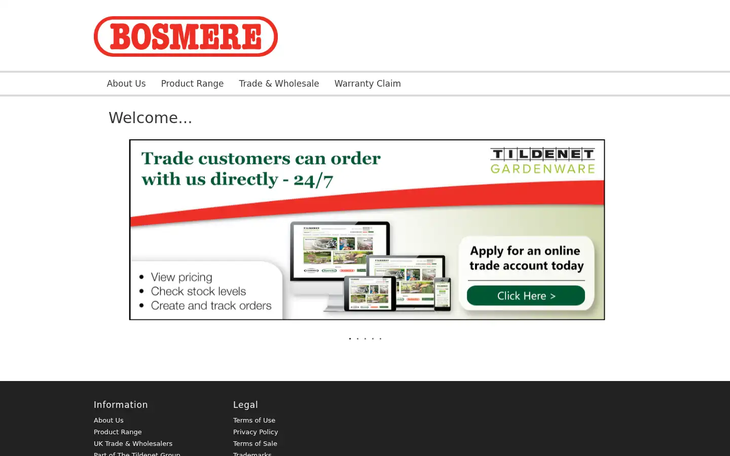 Screenshot of bosmere.com