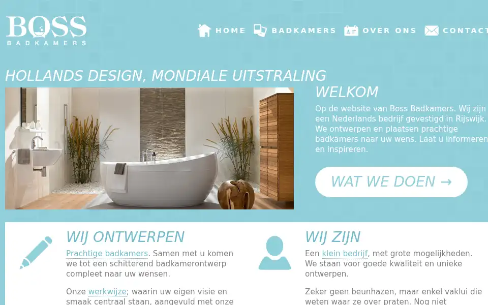 Screenshot of bossbadkamers.nl